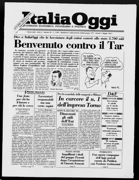 Italia oggi : quotidiano di economia finanza e politica